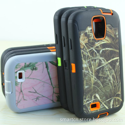 Robot Series Case for iPhone 4S 4 5s 5c 5 S3 S4 Camo Camouflage Realtree Back Belt Clip Stand 3 in 1
